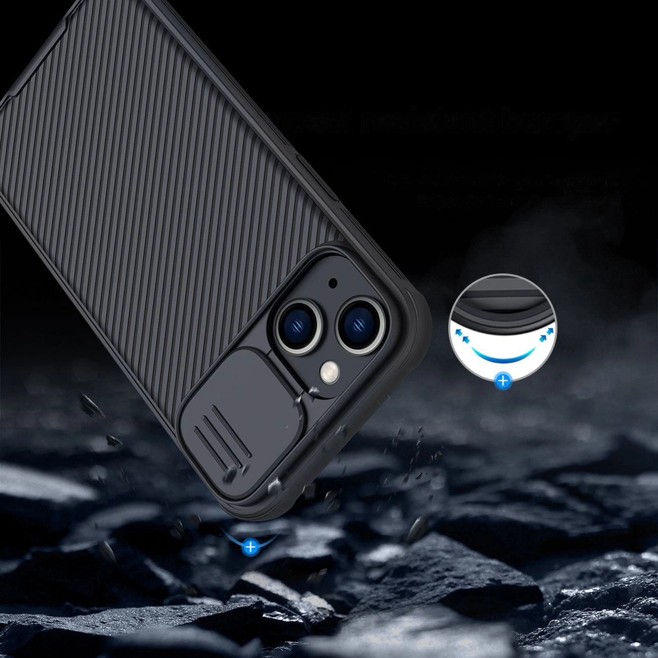 Nillkin CamShield Pro Magnetic Case iPhone 14 Plus Cover Camera Protector Black (with MagSafe)_16