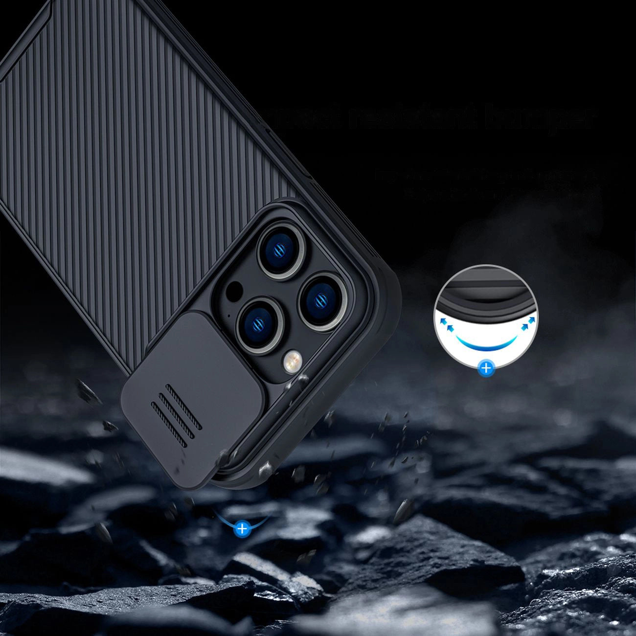 Nillkin CamShield Pro Magnetic Case iPhone 14 Pro Max Cover Camera Protector Blue (with MagSafe)_12