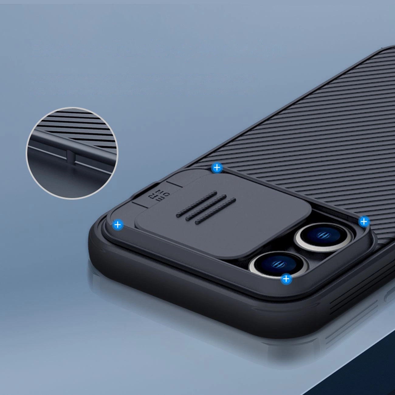 Nillkin CamShield Pro Magnetic Case iPhone 14 Pro Max Cover Camera Protector Blue (with MagSafe)_8