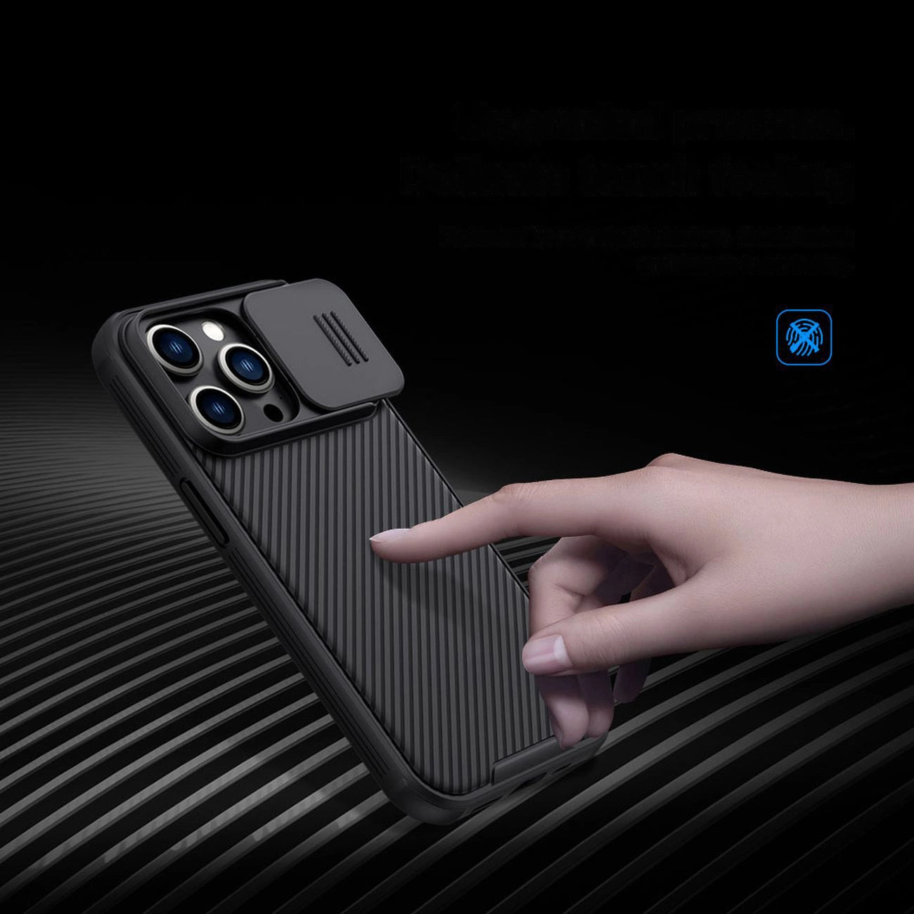 Nillkin CamShield Pro Case iPhone 14 Pro Armored Cover Camera Protector Blue_11