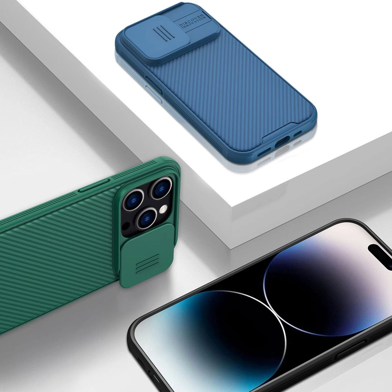 Nillkin CamShield Pro Case iPhone 14 Pro Armored Cover Camera Protector Blue_12