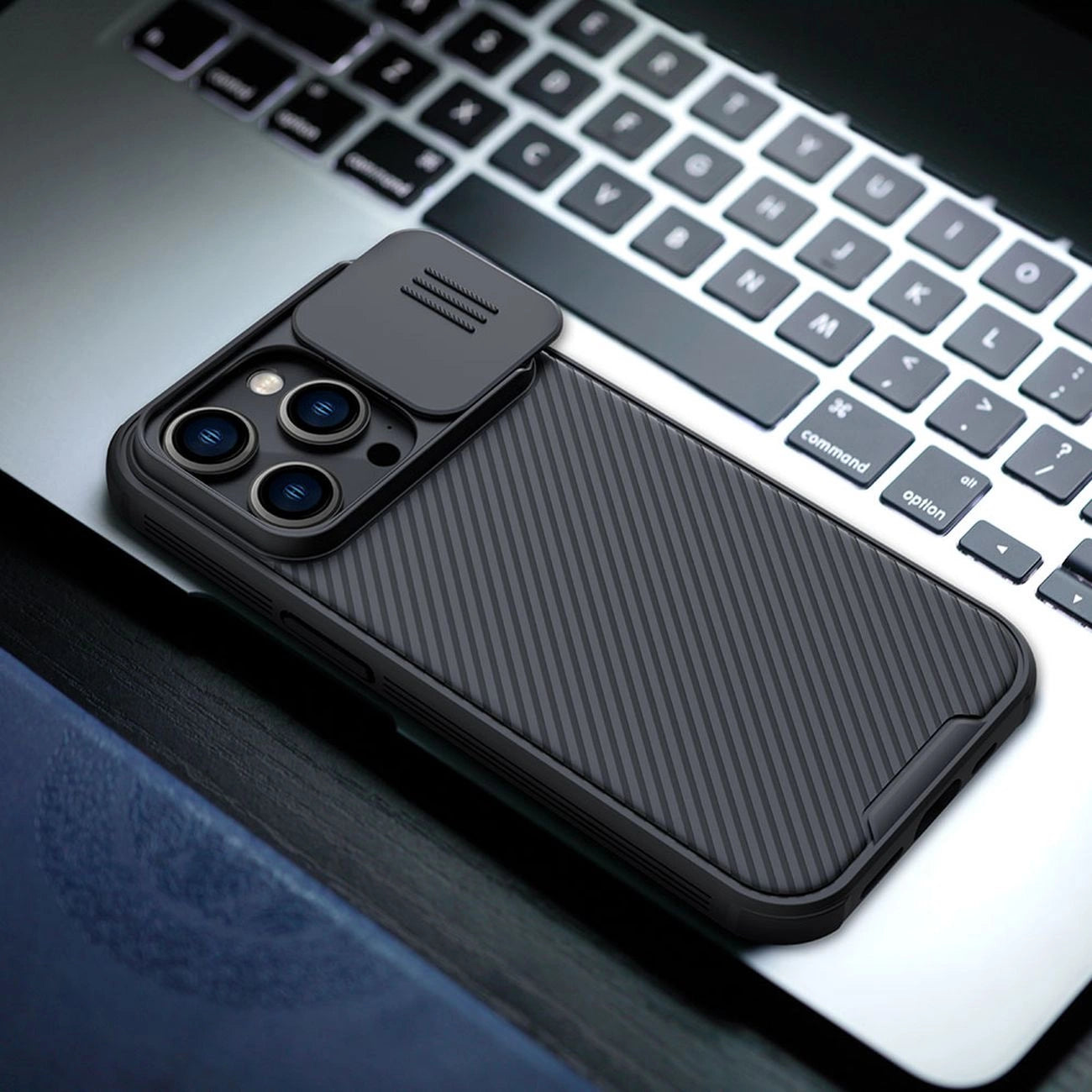 Nillkin CamShield Pro Case iPhone 14 Pro Armored Cover Camera Protector Blue_15