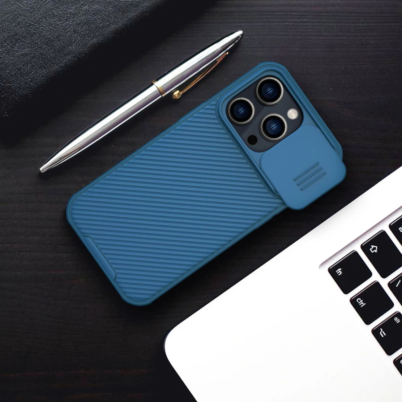 Nillkin CamShield Pro Case iPhone 14 Pro Armored Cover Camera Protector Blue_16