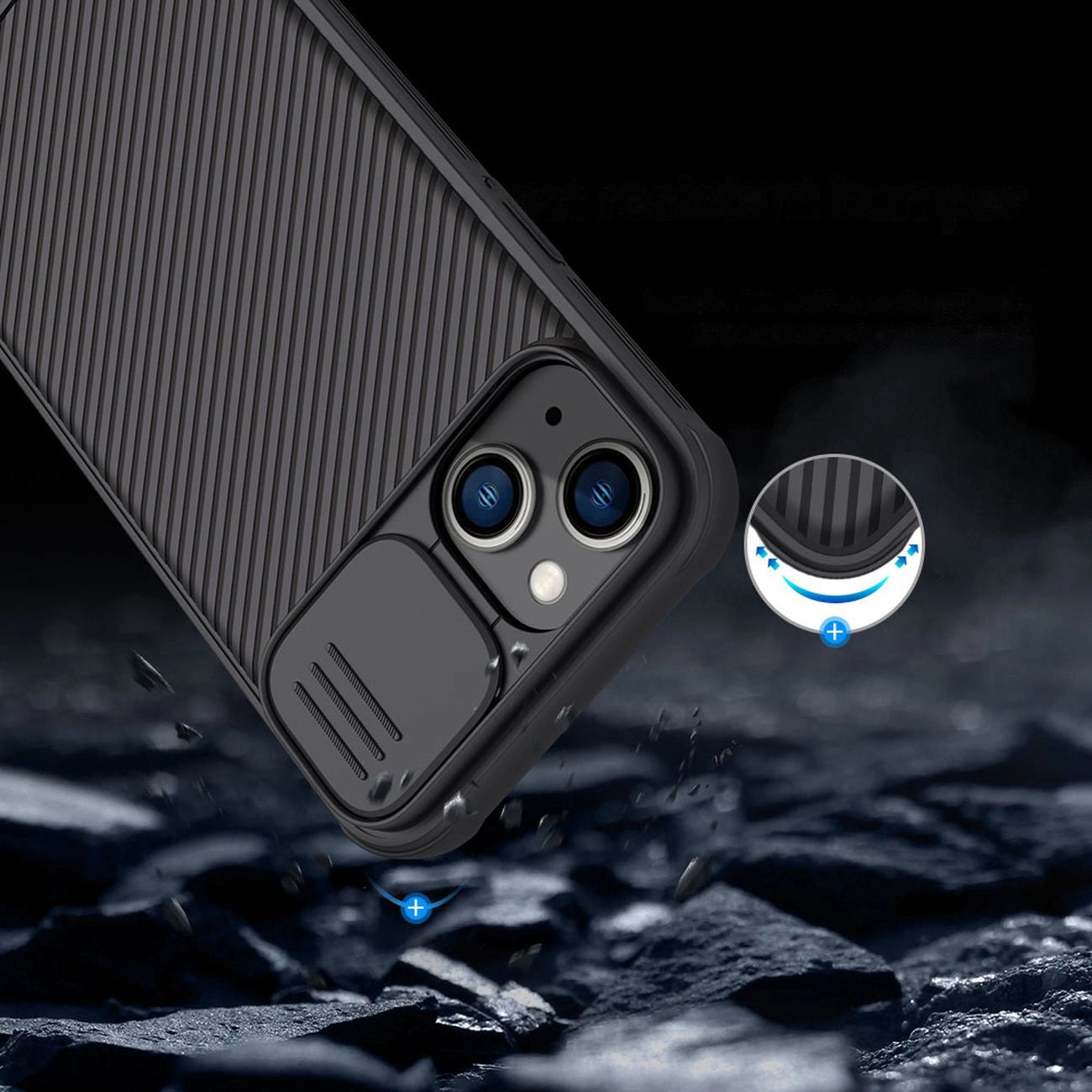 Nillkin CamShield Pro Case iPhone 14 Plus Armor Cover Camera Protector Black_12
