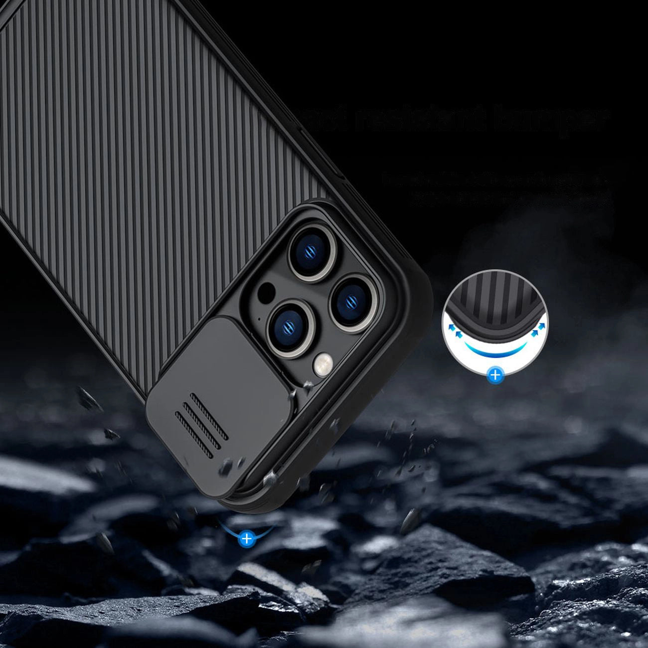 Nillkin CamShield Pro Case iPhone 14 Pro Max Armored Cover Camera Protector Blue_12