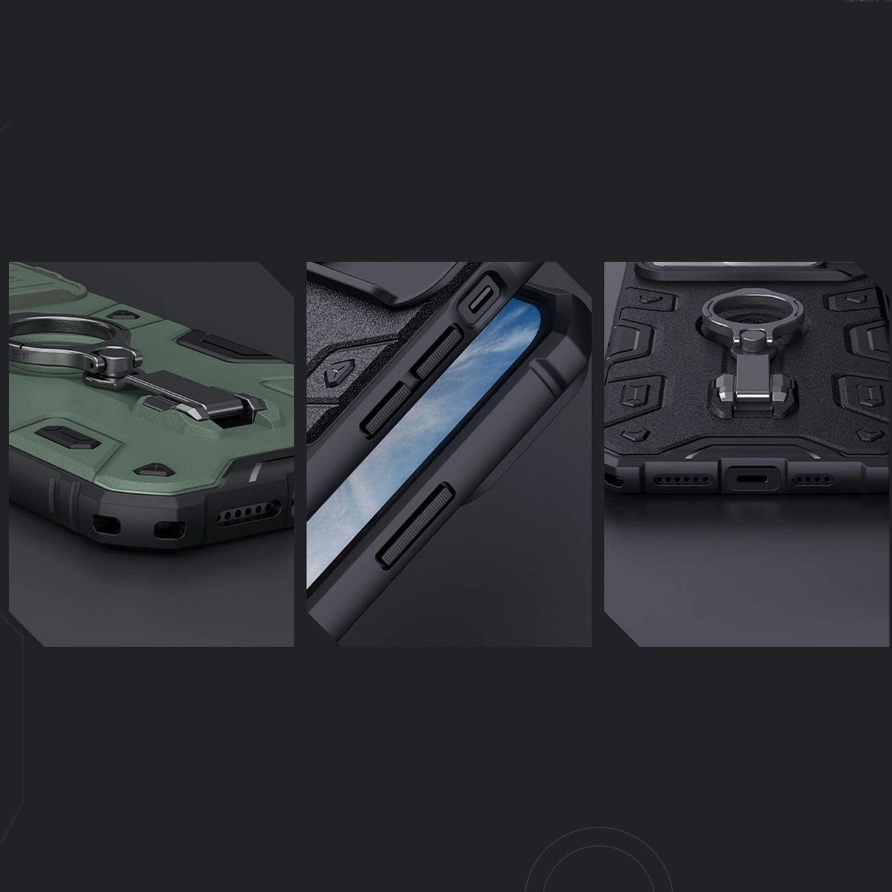 Nillkin CamShield Armor Pro Case iPhone 14 Plus armored cover with camera cover ring stand blue_13