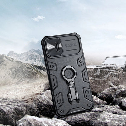 Nillkin CamShield Armor Pro Case iPhone 14 Plus armored cover with camera cover ring stand blue_6