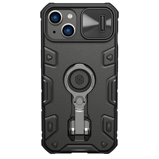 Nillkin CamShield Armor Pro Magnetic Case iPhone 14 Plus MagSafe armored cover stand ring black_0