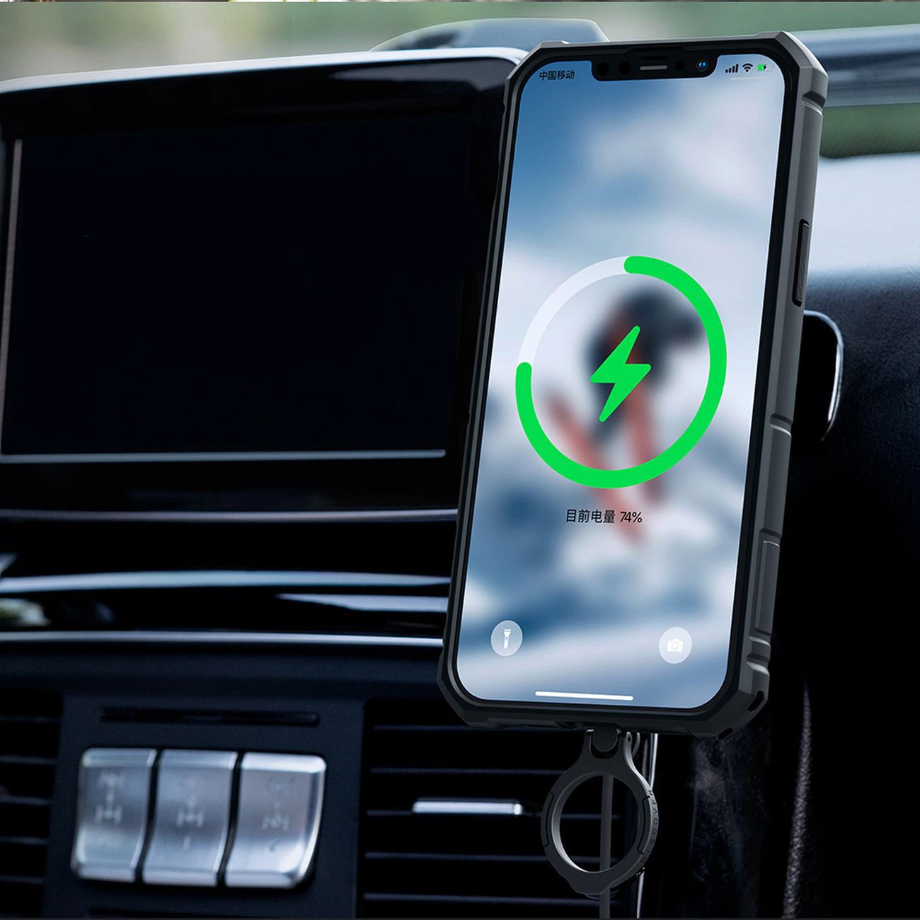 Nillkin CamShield Armor Pro Magnetic Case iPhone 14 Plus MagSafe armored cover stand ring black_11