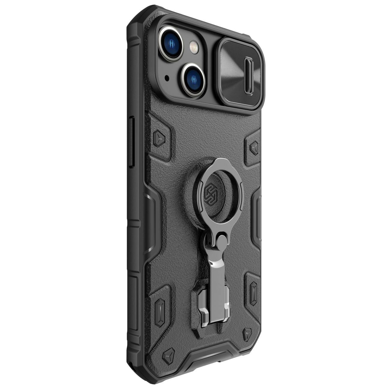 Nillkin CamShield Armor Pro Magnetic Case iPhone 14 Plus MagSafe armored cover stand ring black_2
