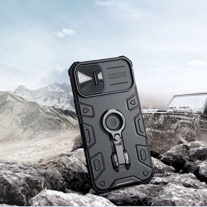 Nillkin CamShield Armor Pro Magnetic Case iPhone 14 Plus MagSafe armored cover stand ring black_6