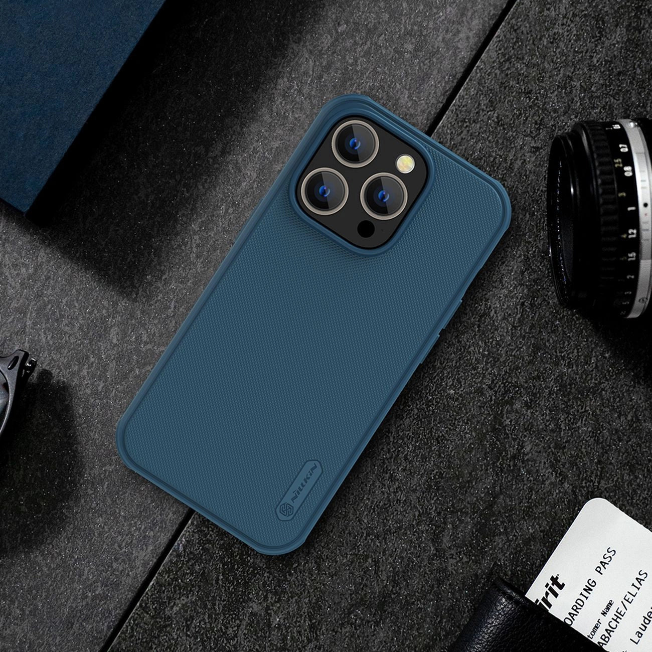 Nillkin Super Frosted Shield Pro case for iPhone 14 Pro Max back cover blue_13