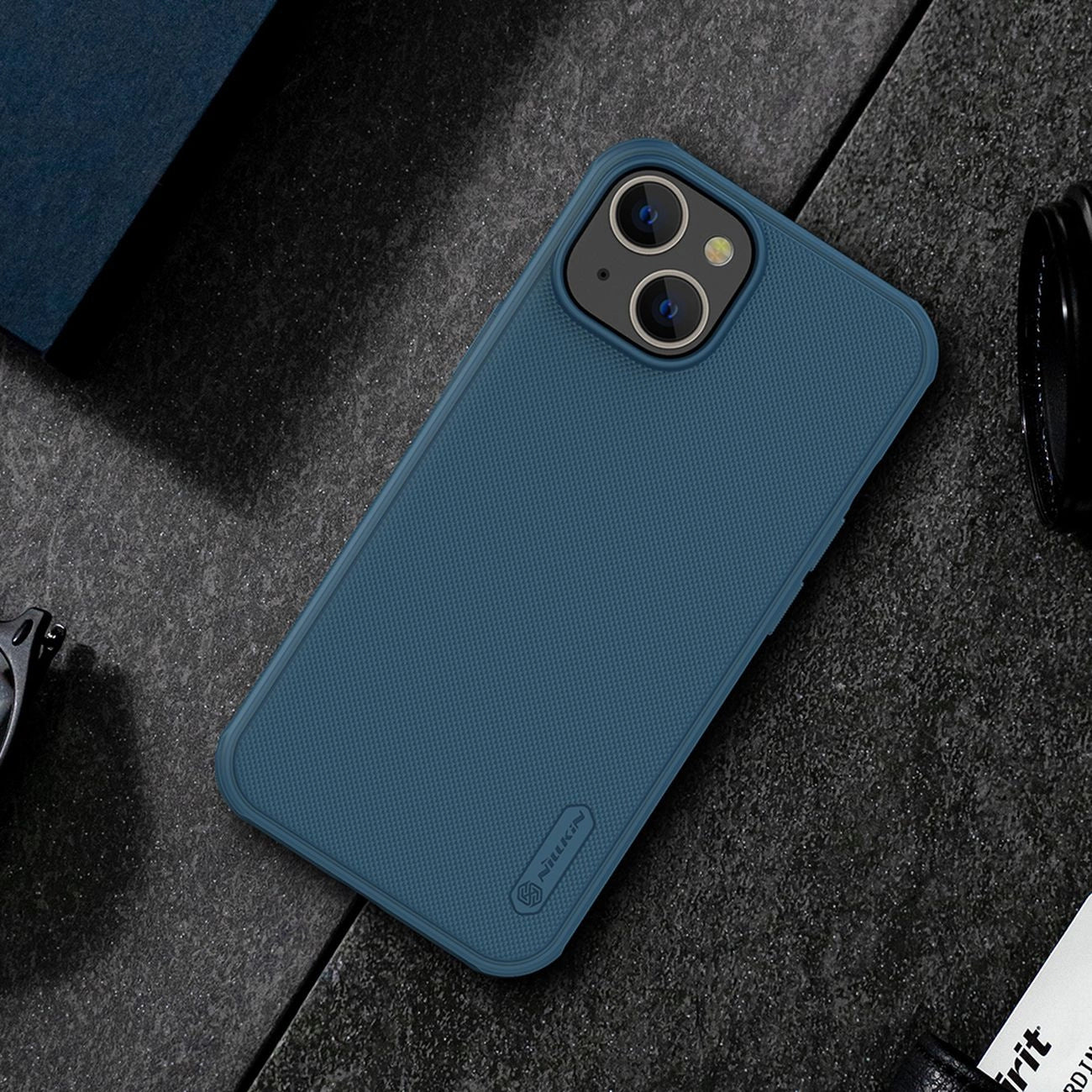 Nillkin Super Frosted Shield Pro Magnetic Case for iPhone 14 Plus with MagSafe magnetic blue_16