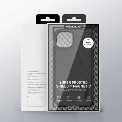 Nillkin Super Frosted Shield Pro Magnetic Case for iPhone 14 Plus with MagSafe magnetic blue_4
