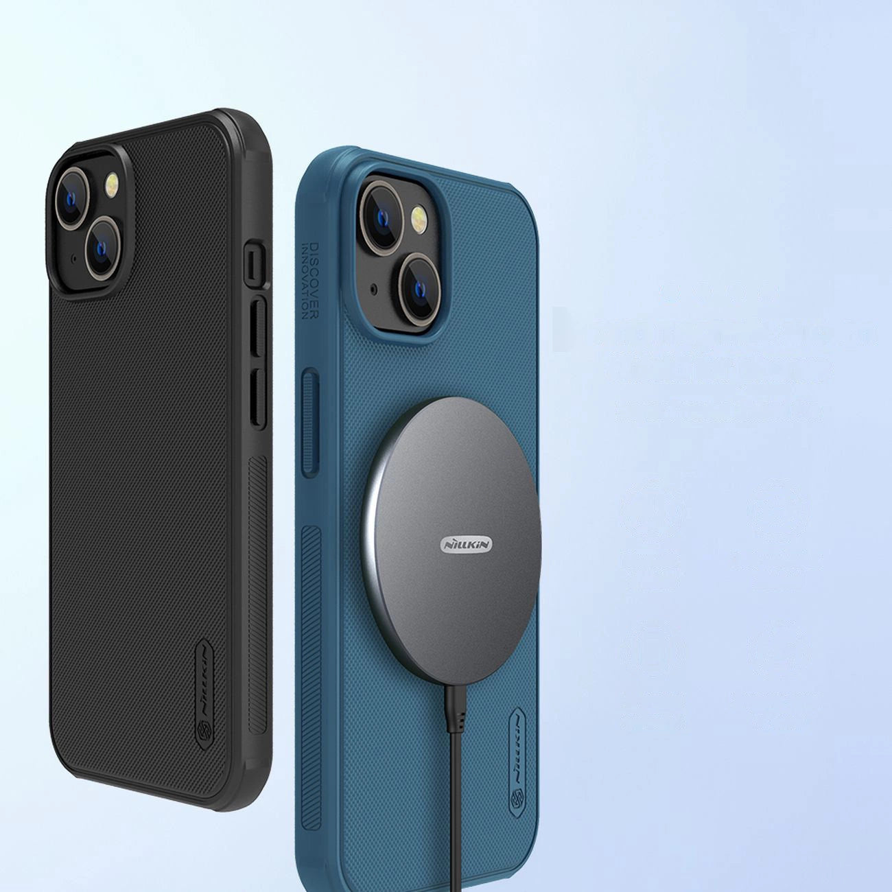 Nillkin Super Frosted Shield Pro Magnetic Case for iPhone 14 Plus with MagSafe magnetic blue_6