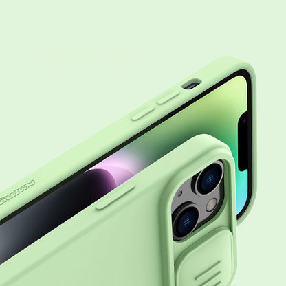 Nillkin CamShield Magnetic Silicone Case iPhone 14 Plus Magnetic MagSafe Cover with Camera Protector Blue_15