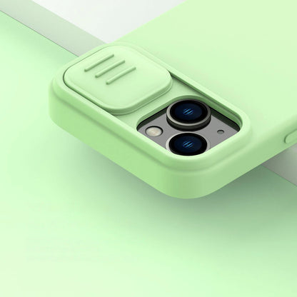 Nillkin CamShield Magnetic Silicone Case iPhone 14 Plus Magnetic MagSafe Cover with Camera Protector Blue_8