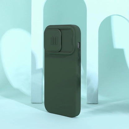 Nillkin CamShield Magnetic Silicone Case iPhone 14 Pro Max Magnetic MagSafe Cover with Camera Protector Green_19