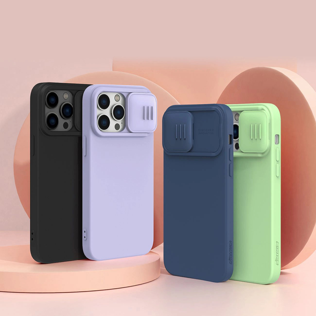 Nillkin CamShield Silky Silicone Case iPhone 14 Pro Max Silicone Cover with Camera Protector Blue_13