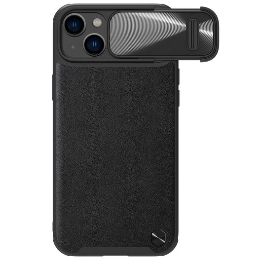 Nillkin CamShield Leather S Case iPhone 14 case cover with camera cover black_0