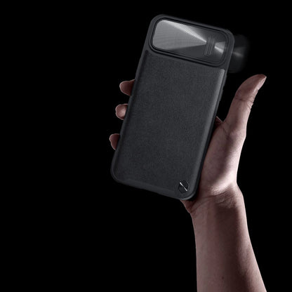 Nillkin CamShield Leather S Case iPhone 14 case cover with camera cover black_10