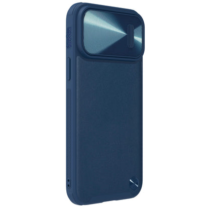 Nillkin CamShield Leather S Case iPhone 14 Pro case with camera cover blue_3