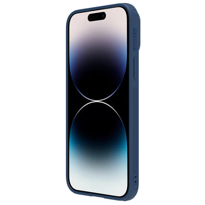 Nillkin CamShield Leather S Case iPhone 14 Pro case with camera cover blue_5