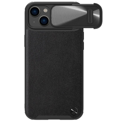 Nillkin CamShield Leather S Case iPhone 14 Plus case with camera cover black_0
