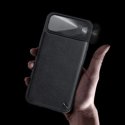 Nillkin CamShield Leather S Case iPhone 14 Plus case with camera cover black_10