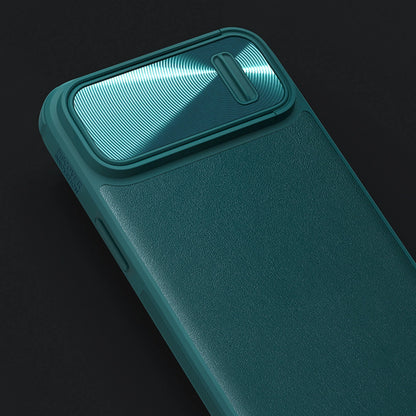 Nillkin CamShield Leather S Case iPhone 14 Plus case cover with camera cover green_8
