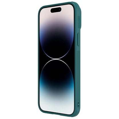 Nillkin CamShield Leather S Case iPhone 14 Pro Max case with camera cover green_5