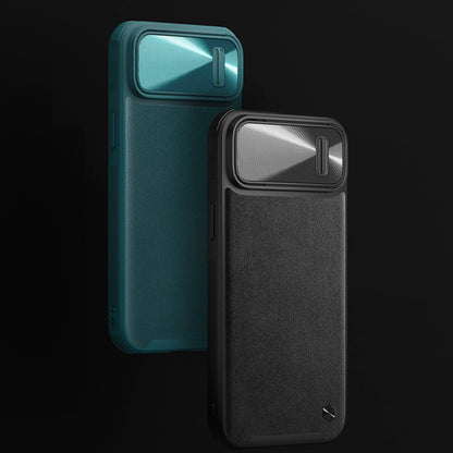 Nillkin CamShield Leather S Case iPhone 14 Pro Max case with camera cover green_6