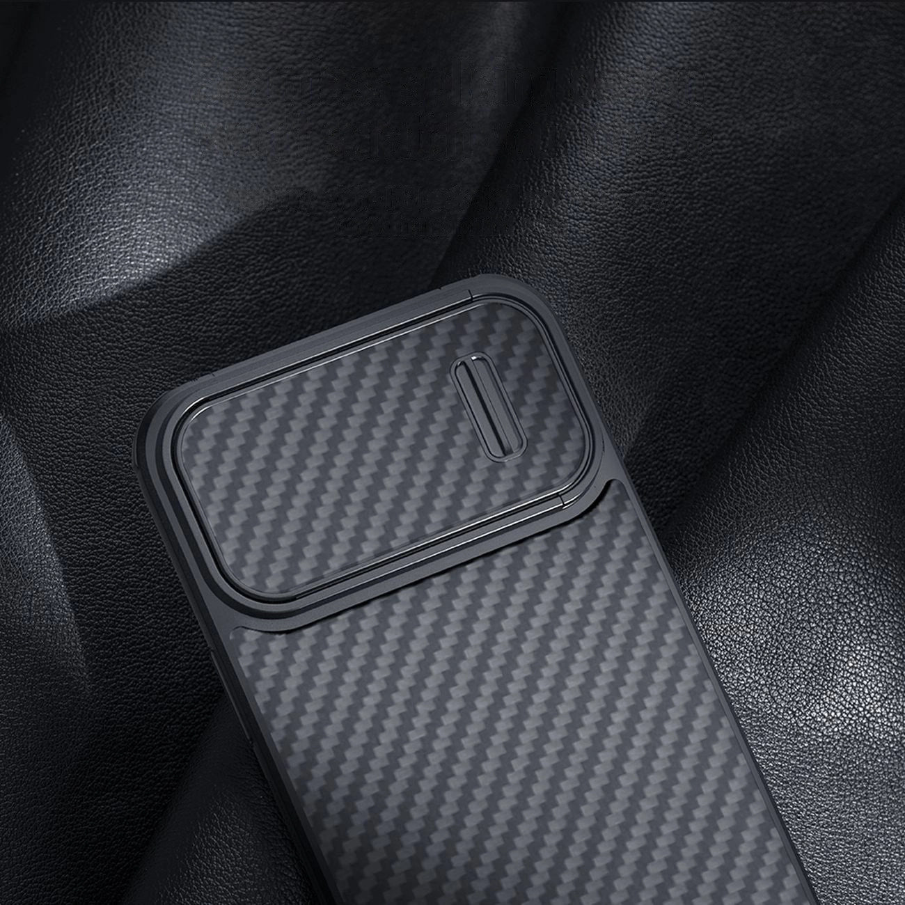 Nillkin Synthetic Fiber S Case iPhone 14 case with camera cover, black_10