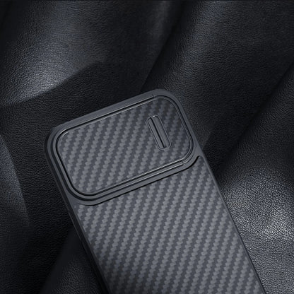 Nillkin Synthetic Fiber S Case iPhone 14 case with camera cover, black_10