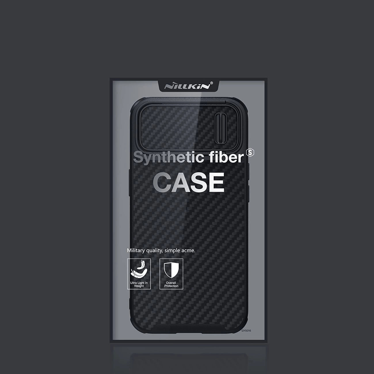 Nillkin Synthetic Fiber S Case iPhone 14 case with camera cover, black_4