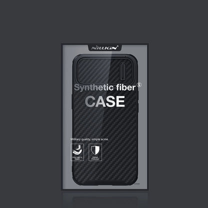Nillkin Synthetic Fiber S Case iPhone 14 case with camera cover, black_4