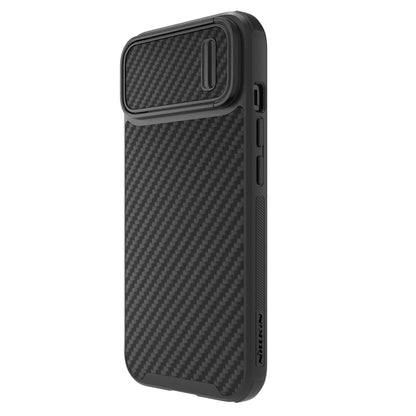 Nillkin Synthetic Fiber S Case iPhone 14 case with camera cover, black_3