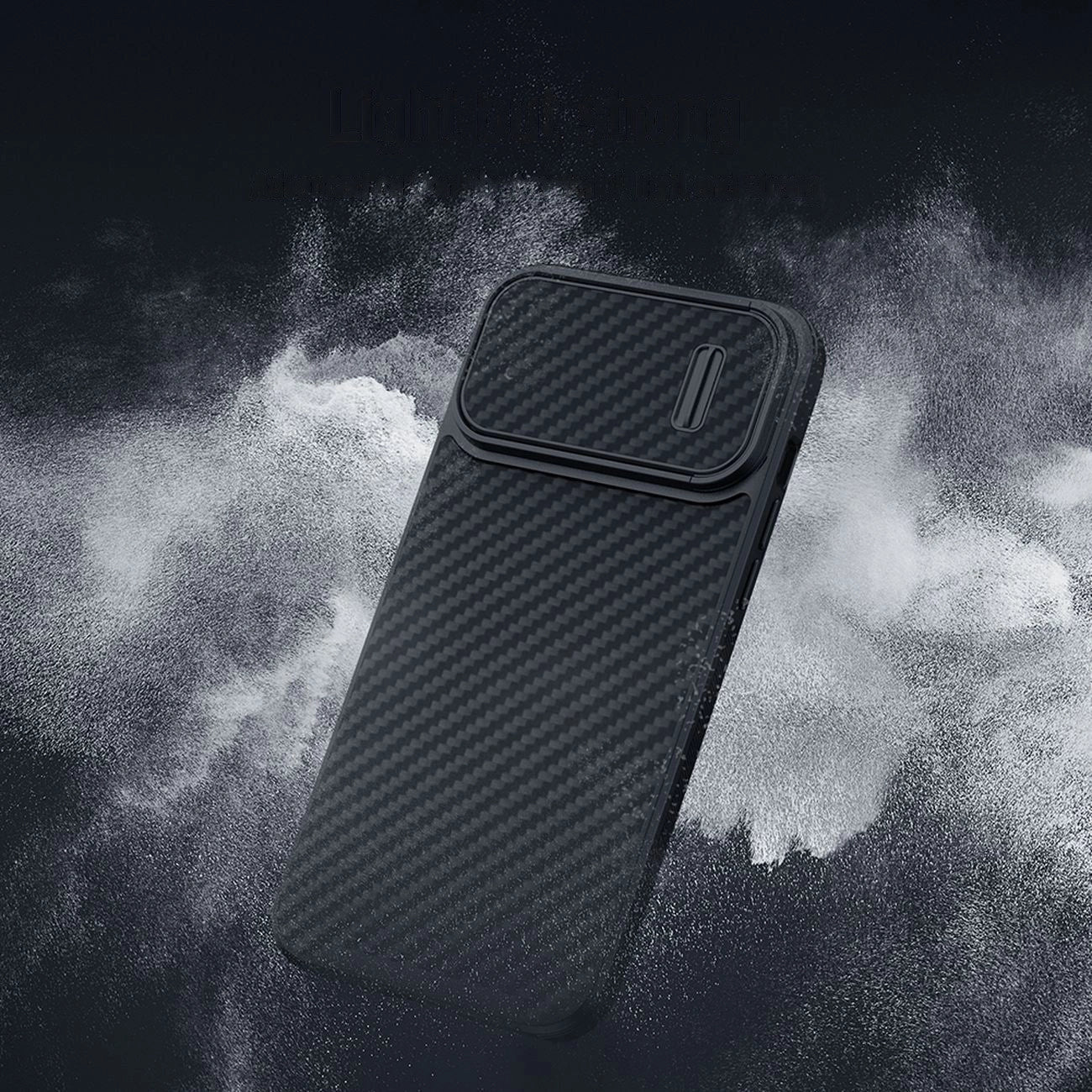 Nillkin Synthetic Fiber S Case iPhone 14 case with camera cover, black_8