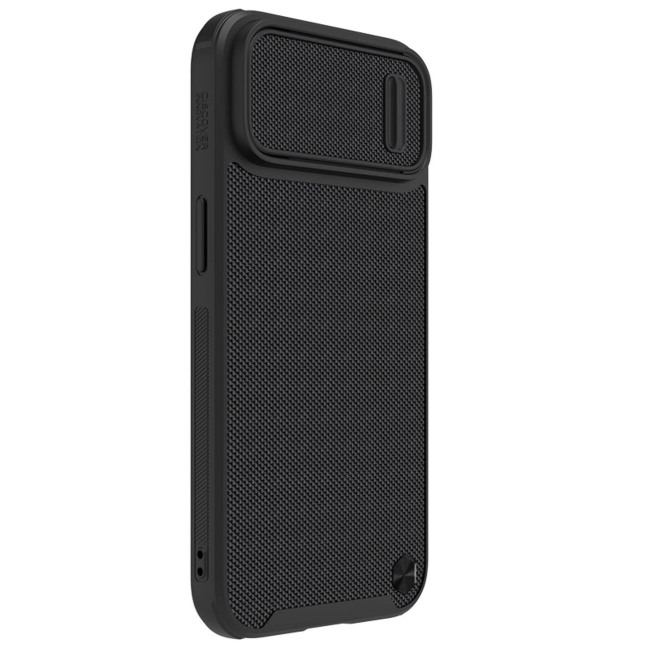 Nillkin Textured S Case for iPhone 14, armored cover with camera cover, black_2