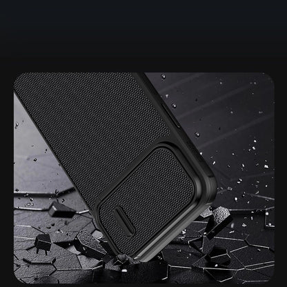 Nillkin Textured S Case for iPhone 14, armored cover with camera cover, black_7