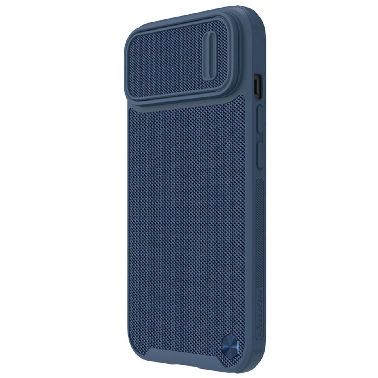 Nillkin Textured S Case for iPhone 14, armored cover with camera cover, blue_1