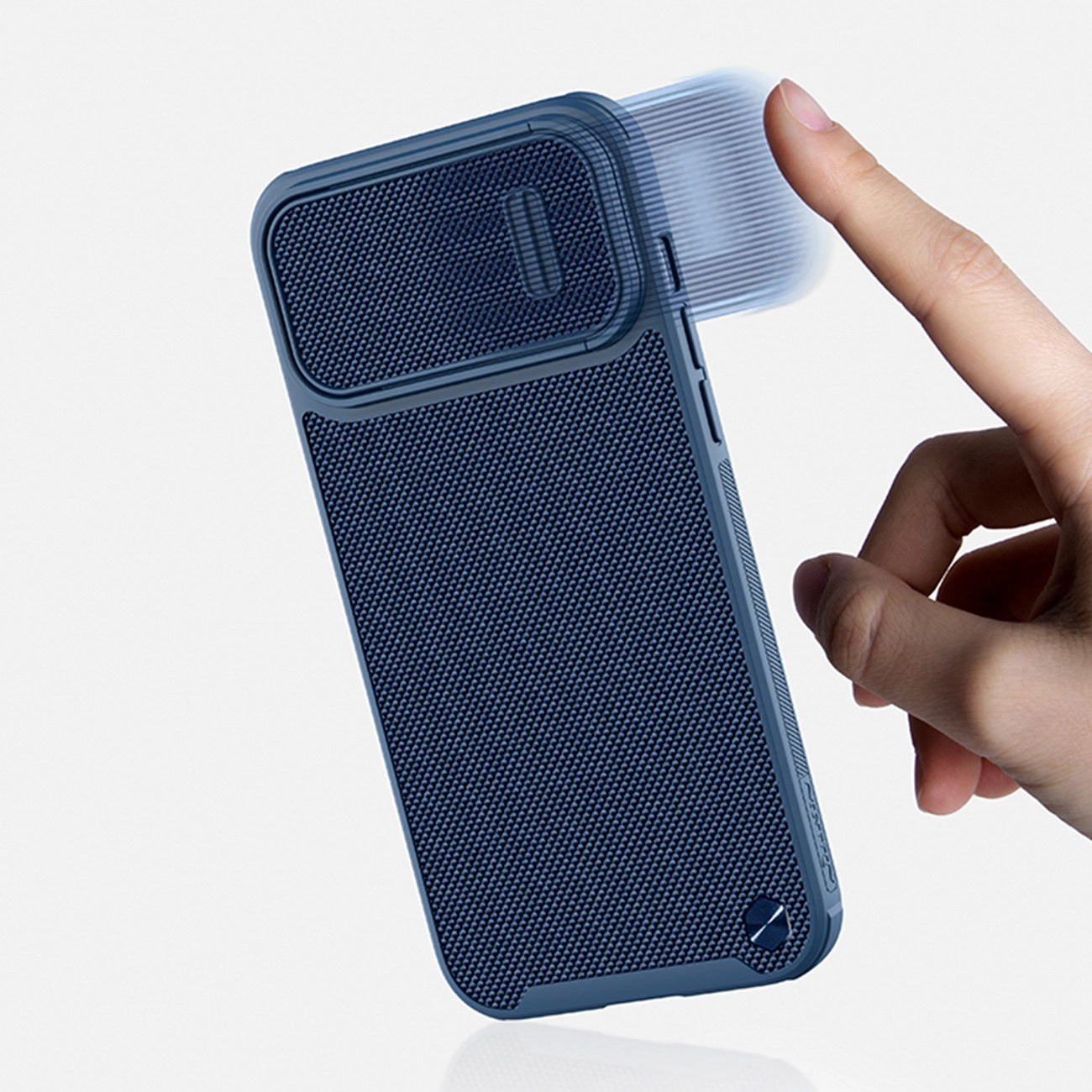 Nillkin Textured S Case for iPhone 14 Plus, armored cover with camera cover, blue_11