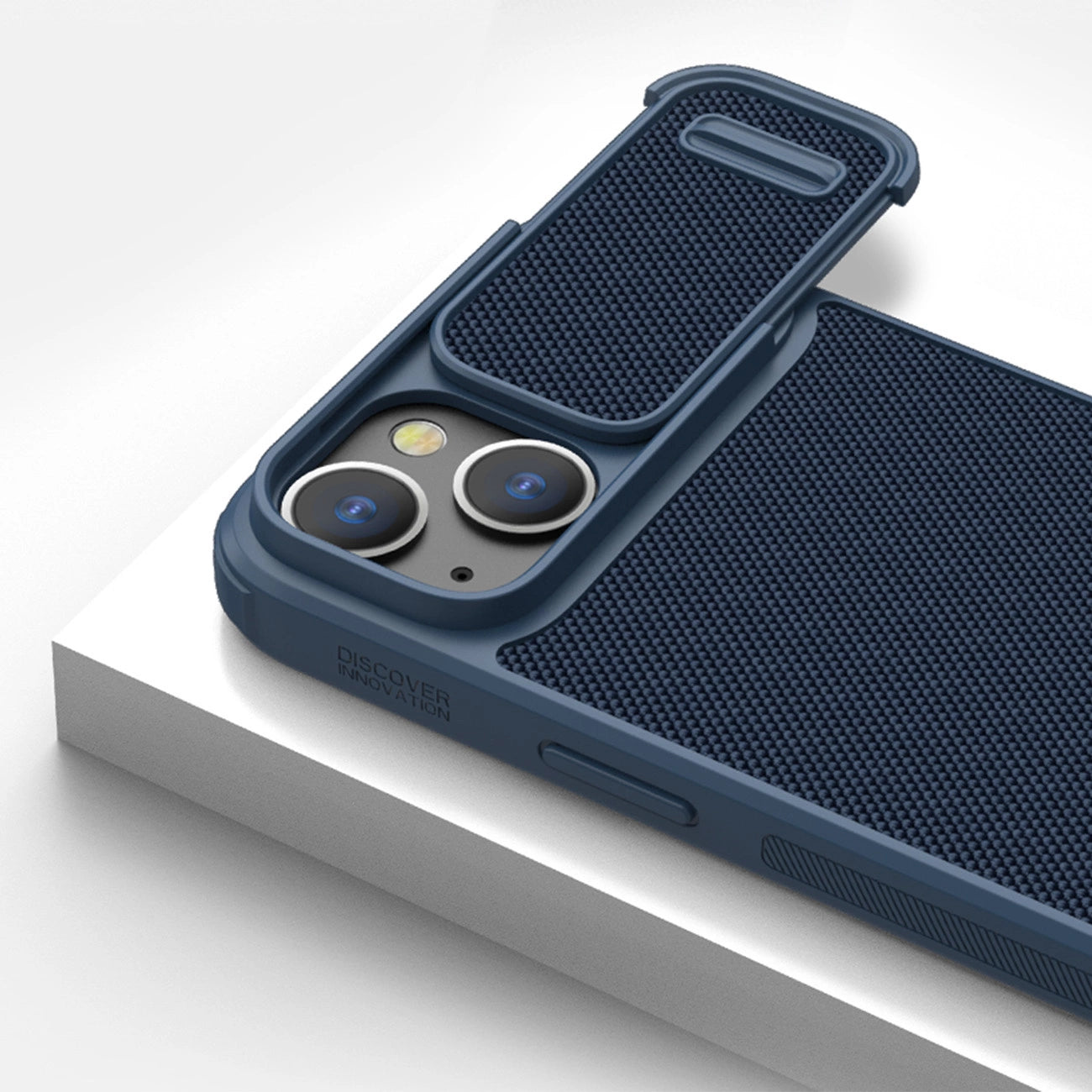 Nillkin Textured S Case for iPhone 14 Plus, armored cover with camera cover, blue_12