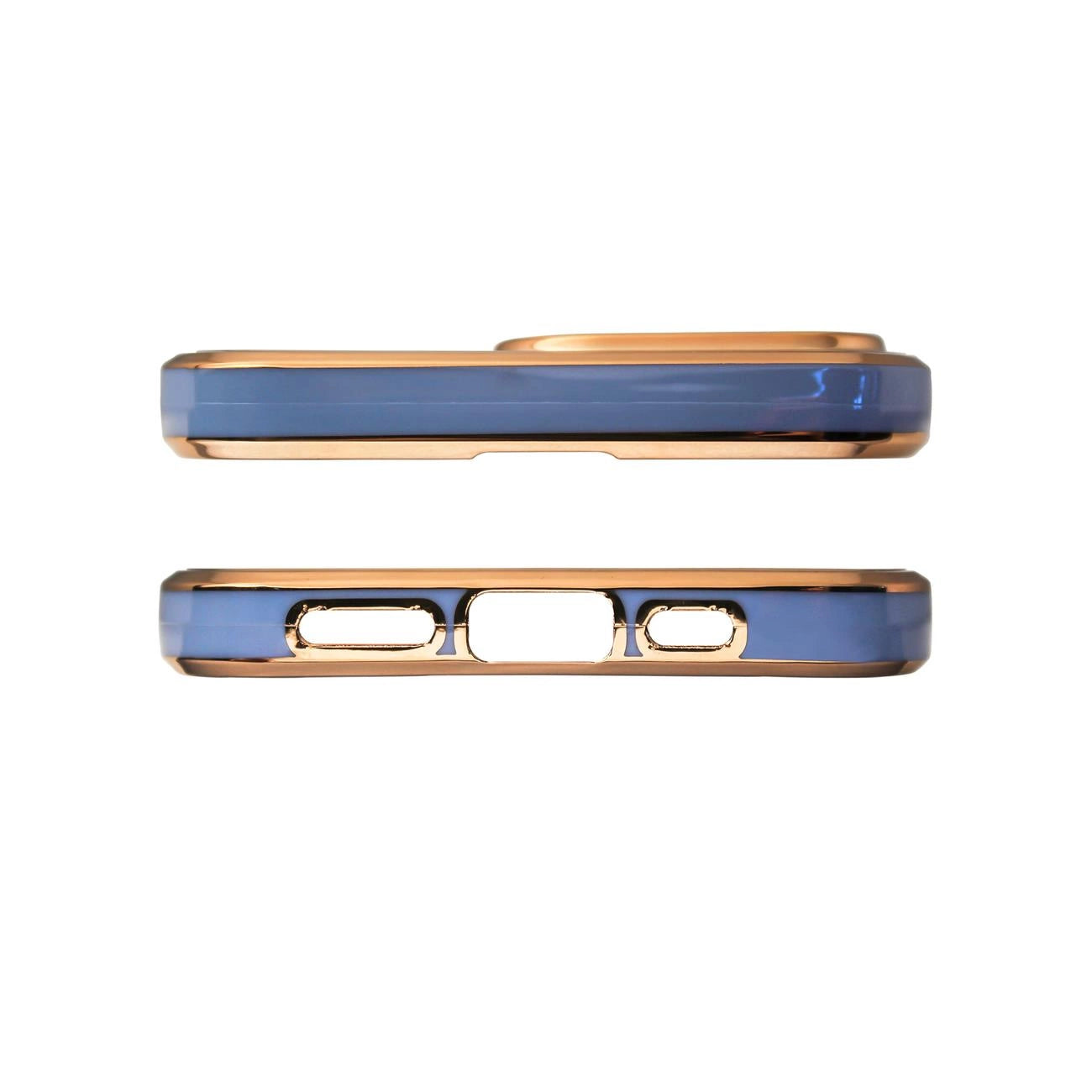Lighting Color Case for Samsung Galaxy A73 5G Gold Frame Gel Cover Blue_2
