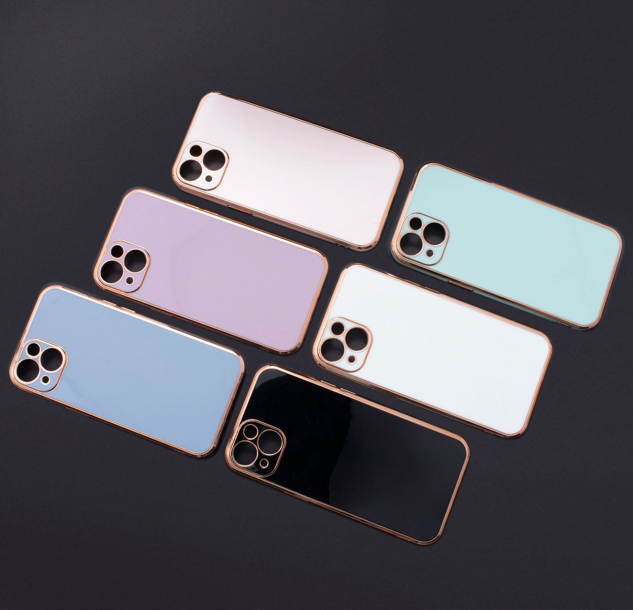 Lighting Color Case for Samsung Galaxy A73 5G Gold Frame Gel Cover Blue_8