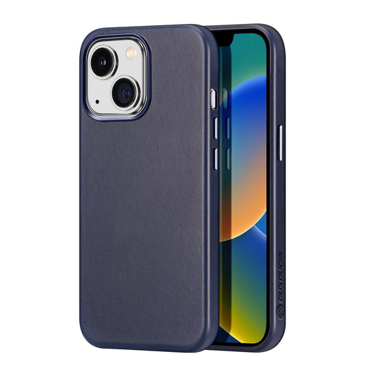 Dux Ducis Naples case for iPhone 14 magnetic leather case MagSafe blue_0