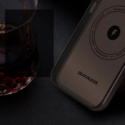 Dux Ducis Naples Case for iPhone 14 Plus Leather Cover (MagSafe Compatible) Dark Brown_9