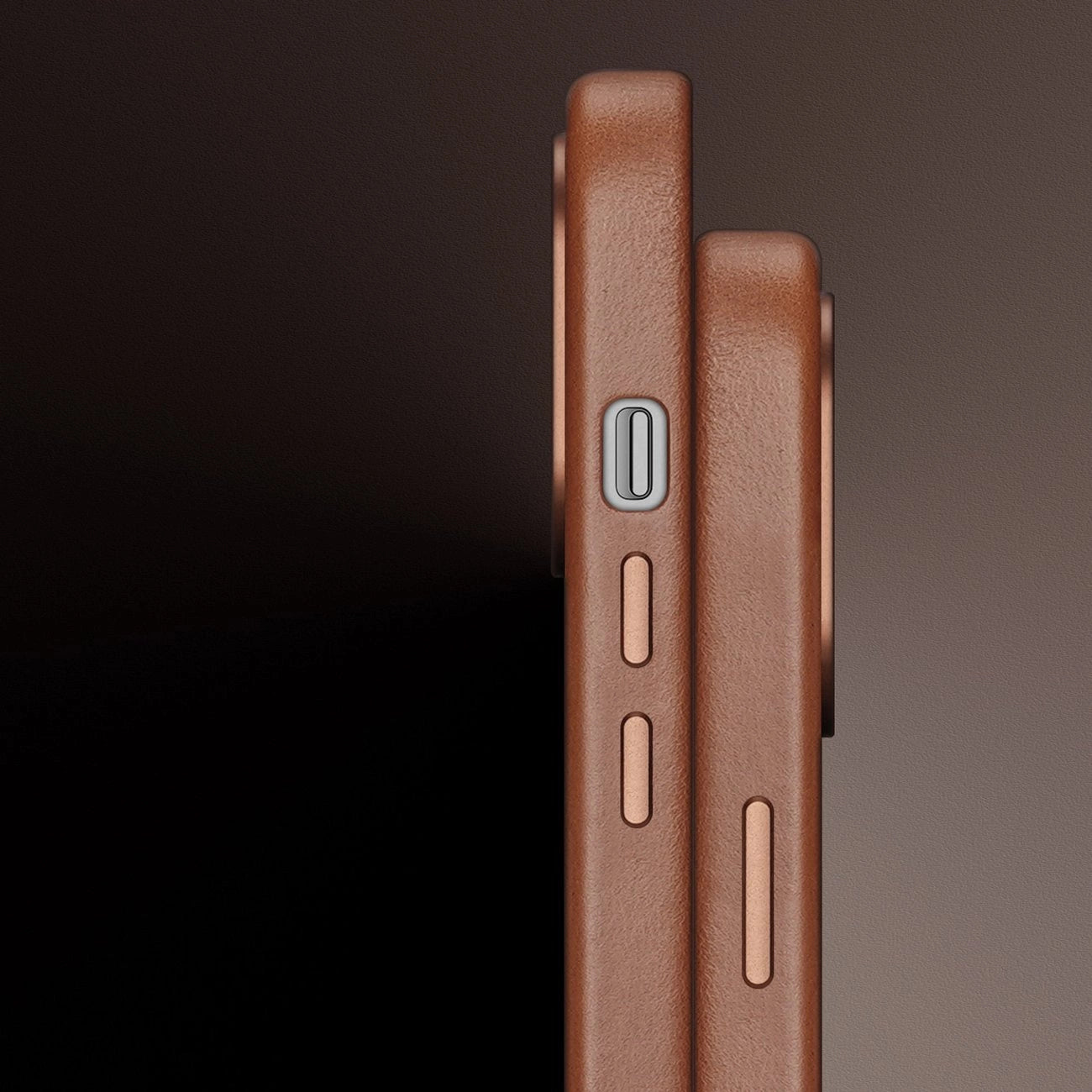 Dux Ducis Naples iPhone 14 Pro case magnetic leather MagSafe case brown_8