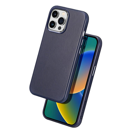 Dux Ducis Naples case for iPhone 14 Pro magnetic leather case MagSafe blue_1