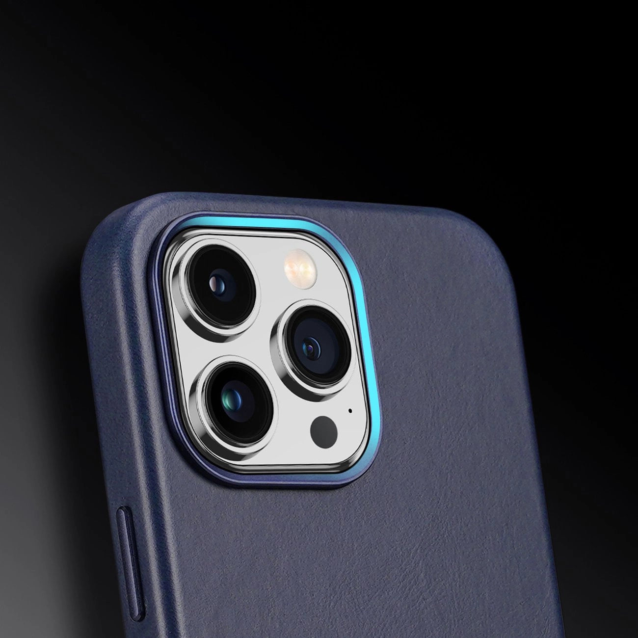 Dux Ducis Naples case for iPhone 14 Pro magnetic leather case MagSafe blue_3